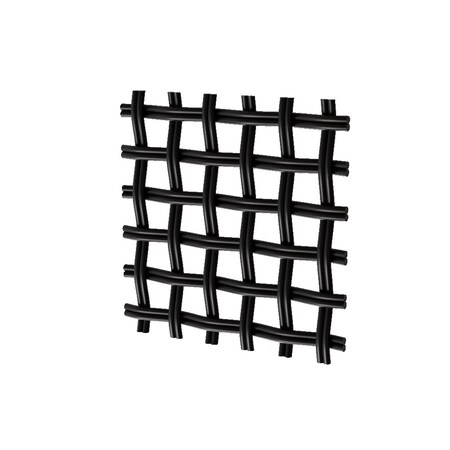 Designs Of Distinction .375in Flat Fluted Square Decorative Grille - Flat Black, 24in W x 72in L Sheet 01SQ2472DK08WR1